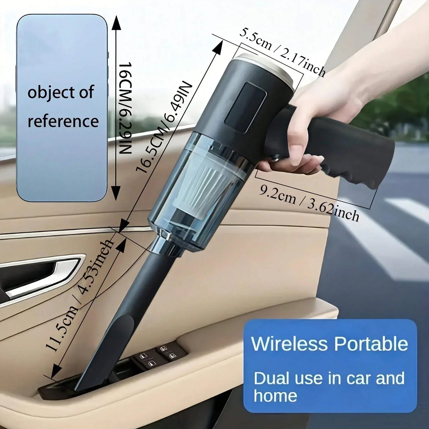 Portable 120W Wireless Vacuum – Small, Efficient & Perfect for Home & Car - Nitroline