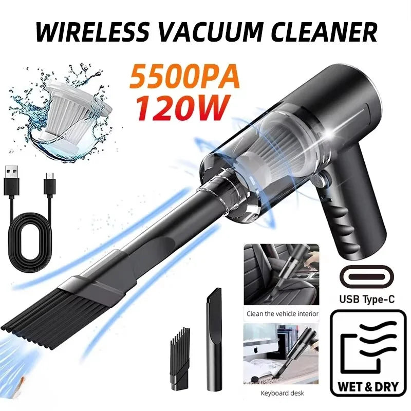 Portable 120W Wireless Vacuum – Small, Efficient & Perfect for Home & Car - Nitroline